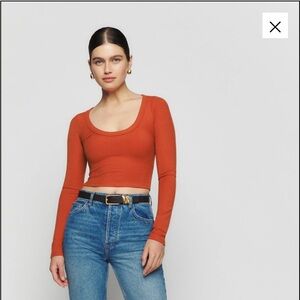 Paige Knit Top Blood Orange